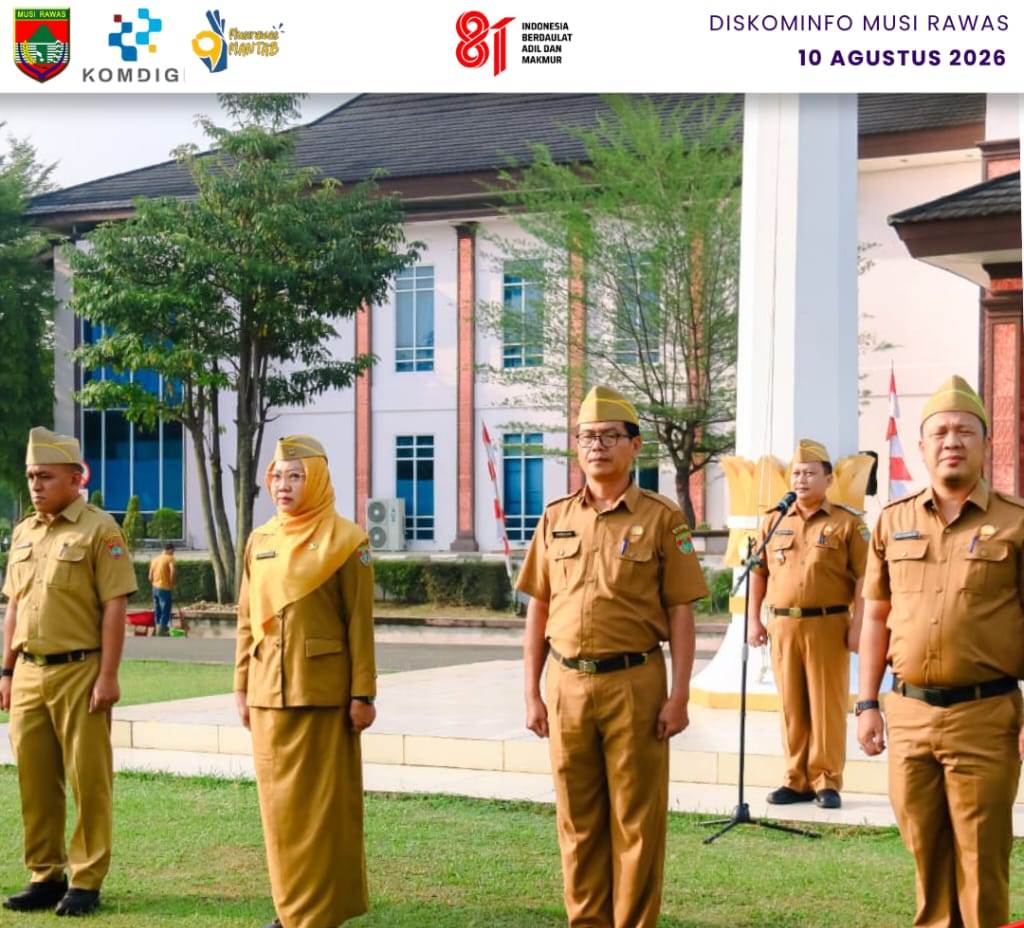 Apel Pagi Bersama Pemkab Musi Rawas di Halaman Kantor Bupati