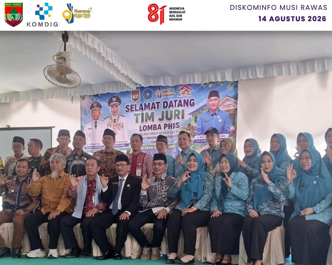 Staf Ahli Bupati Hadiri Lomba Desa BerPHBS Tingkat Provinsi Sumsel di Sumber Jaya
