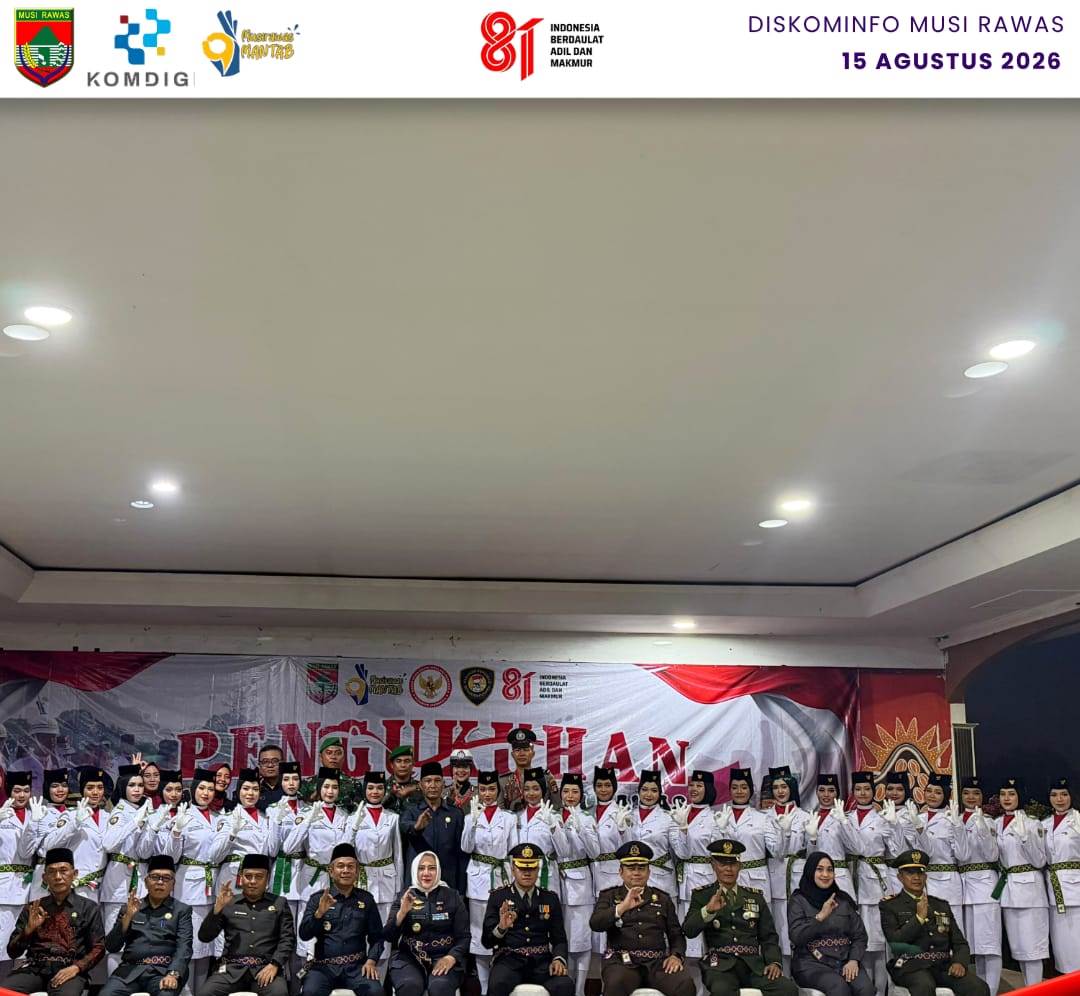 Bupati Musi Rawas Kukuhkan 70 Anggota Paskibraka Kabupaten Musi Rawas Tahun 2026