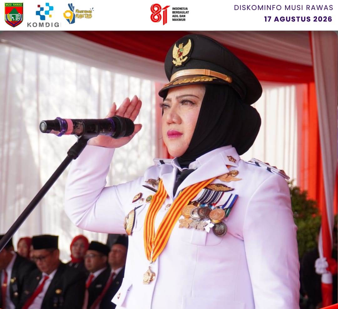 Bupati Musi Rawas Menjadi Inspektur Upacara Peringatan HUT ke-81 Kemerdekaan Republik Indonesia