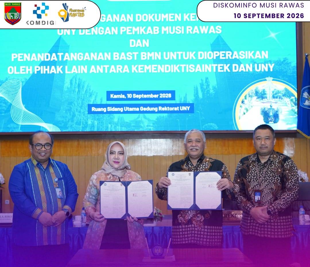 Bupati Musi Rawas Hj. Ratna Machmud Tandatangani MoU dengan UNY